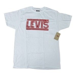 Levis T Shirt Men XL Size / White Color / Short Sleeve / Graphic Tee